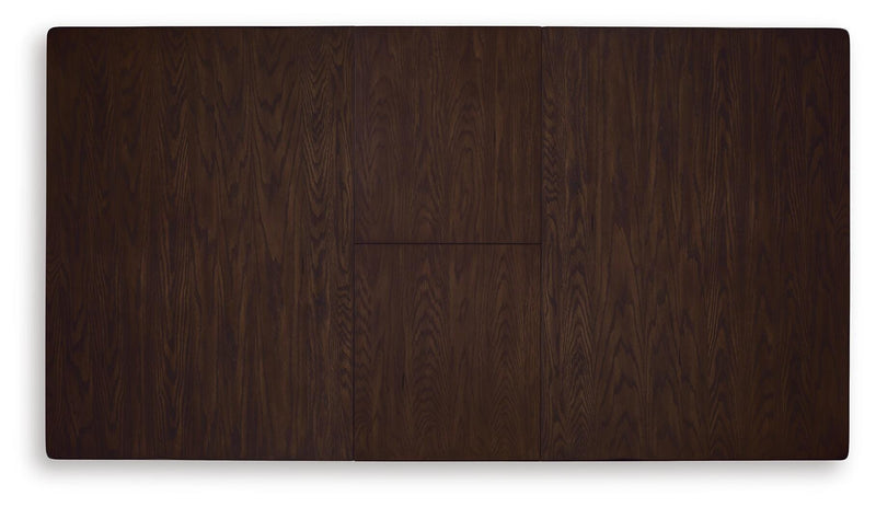 Haddigan Dark Brown Counter Height Dining Extension Table - D596-32