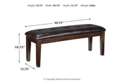 Haddigan Dark Brown Dining Bench - DMV FurnitureAccent Bench