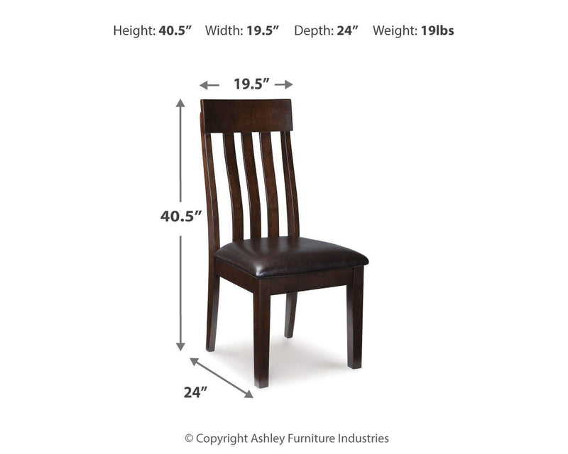 Haddigan Dark Brown Dining Chair (Set of 2) - D596-01X2