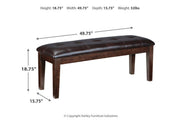 Haddigan Dark Brown Dining Table with 4 Chairs and Bench - DMV FurnitureDining Room Set