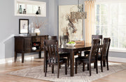 Haddigan Dark Brown Extendable Dining Set - DMV FurnitureDining Room Set