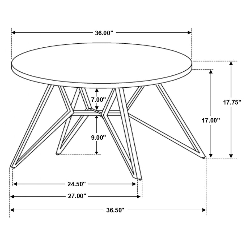Hadi 2-piece Round SmartTop Coffee and End Table Set Cement - 736178-S2