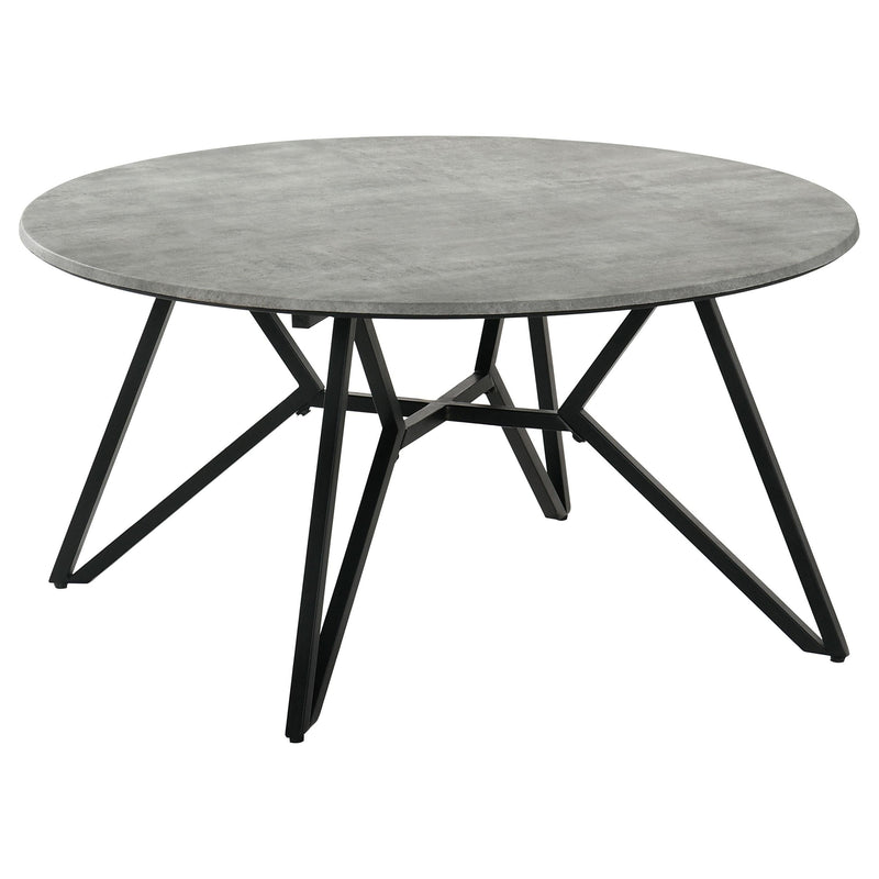 Hadi 2-piece Round SmartTop Coffee and End Table Set Cement - 736178-S2