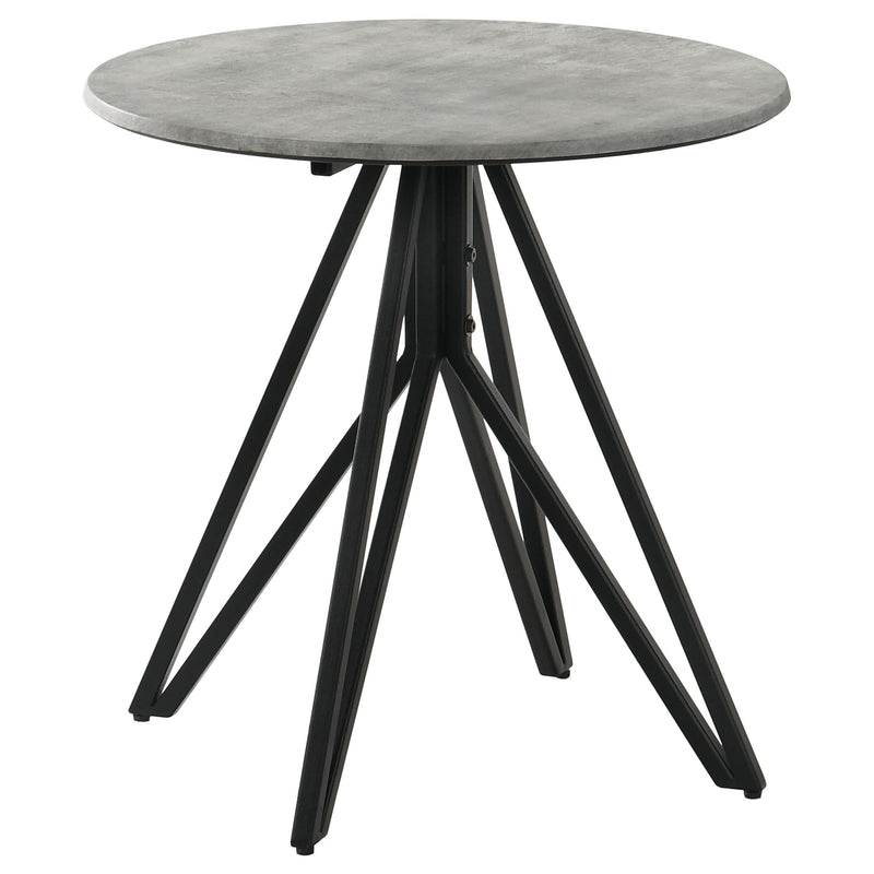 Hadi 3-piece Round SmartTop Coffee and End Table Set Cement - 736178-S3