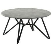 Hadi 3-piece Round SmartTop Coffee and End Table Set Cement - 736178-S3