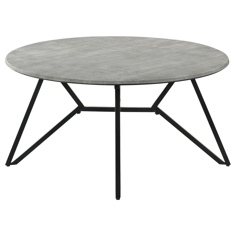 Hadi 3-piece Round SmartTop Coffee and End Table Set Cement - 736178-S3