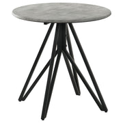 Hadi Round SmartTop Side End Table Cement and Gunmetal - 736177