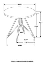 Hadi Round SmartTop Side End Table Cement and Gunmetal - 736177