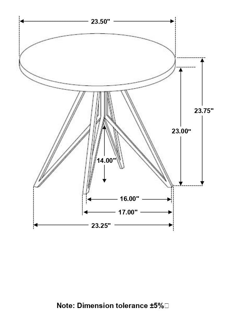 Hadi Round SmartTop Side End Table Cement and Gunmetal - 736177