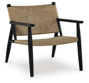 Halfmore Black/Natural Accent Chair - A3000672