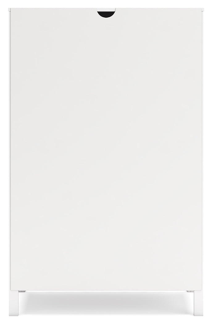 Hallityn Full Panel Headboard with Dresser and Chest in White - PKG018834