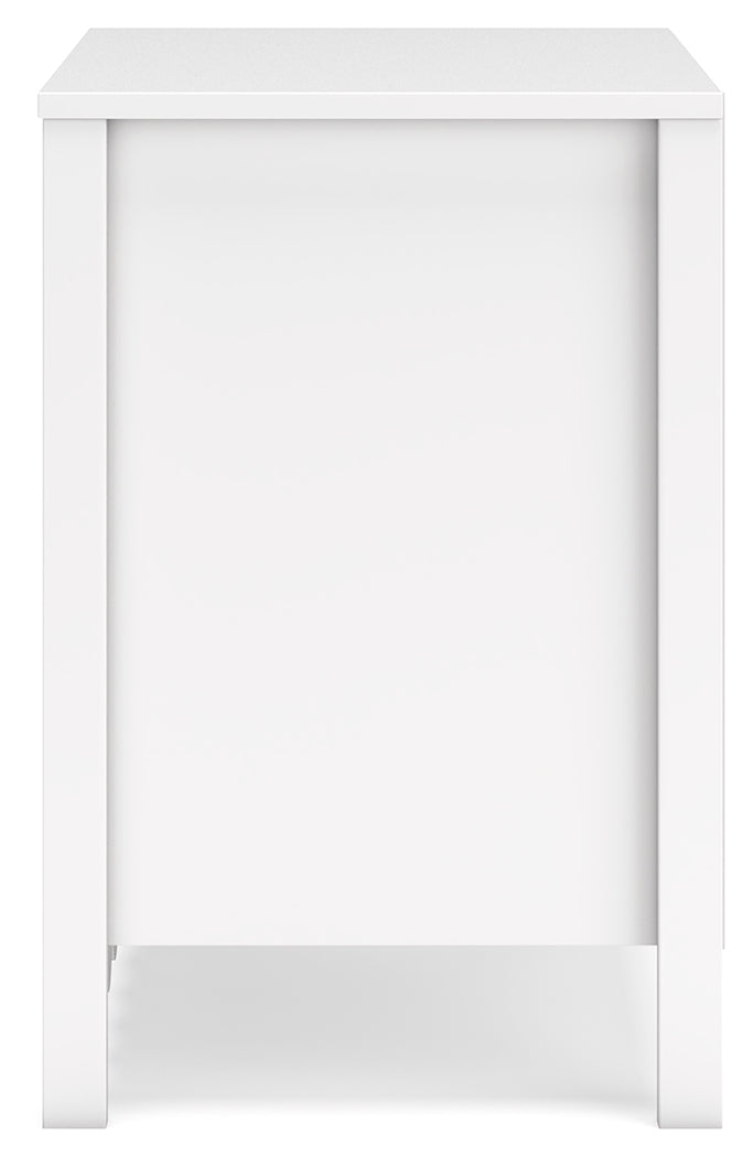 Hallityn Full Platform Bed with 2 Nightstands in White - PKG019025