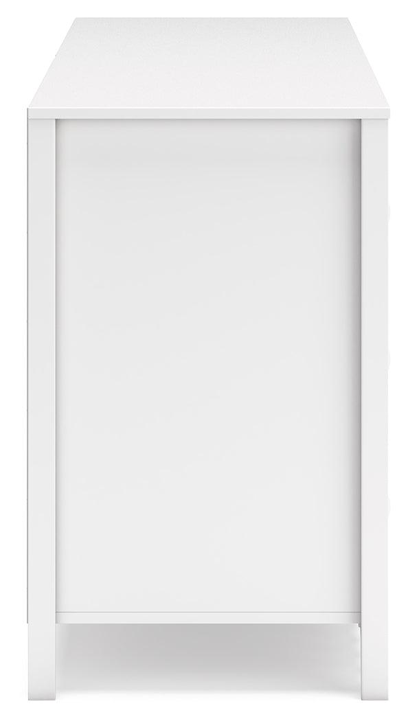Hallityn Full Tent Bed with Dresser in White - PKG018824