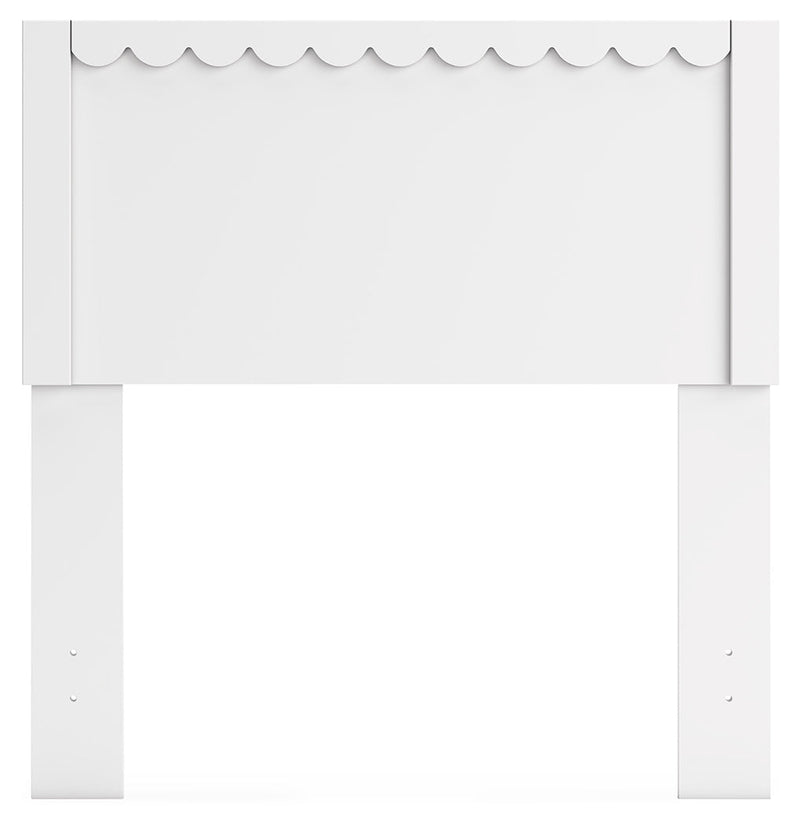 Hallityn Twin Panel Headboard with Dresser and Chest in White - PKG018830