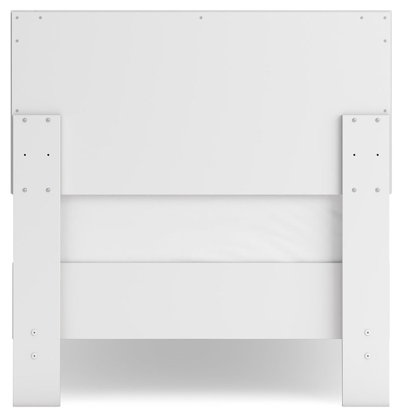 Hallityn Twin Panel Headboard with Dresser and Chest in White - PKG018830