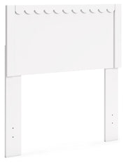 Hallityn Twin Panel Headboard with Dresser and Nightstand in White - PKG018829