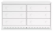Hallityn Twin Panel Headboard with Dresser, Chest and Nightstand in White - PKG018831