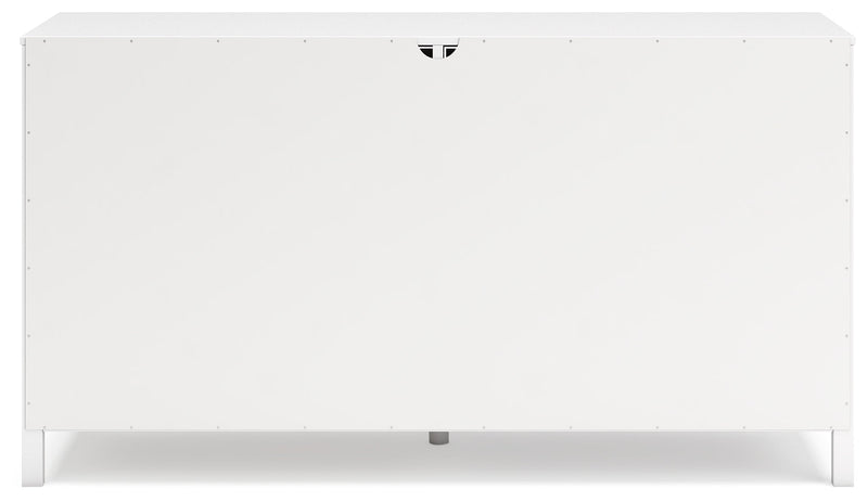 Hallityn Twin Panel Headboard with Dresser, Chest and Nightstand in White - PKG018831
