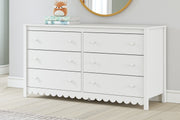 Hallityn Twin Panel Headboard with Dresser in White - PKG018828