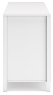 Hallityn Twin Panel Headboard with Dresser in White - PKG018828