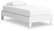 Hallityn Twin Platform Bed with Dresser and Nightstand in White - PKG018813