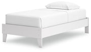 Hallityn Twin Platform Bed with Dresser and Nightstand in White - PKG018813