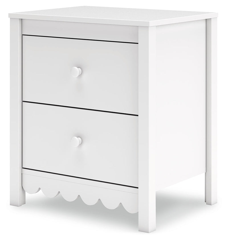 Hallityn Twin Tent Bed with Nightstand in White - PKG018964