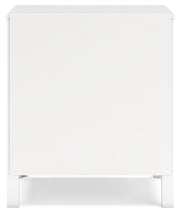 Hallityn Twin Tent Bed with Nightstand in White - PKG018964