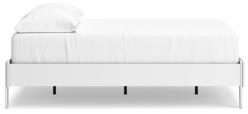 Hallityn White Full Platform Bed - EB1810-112