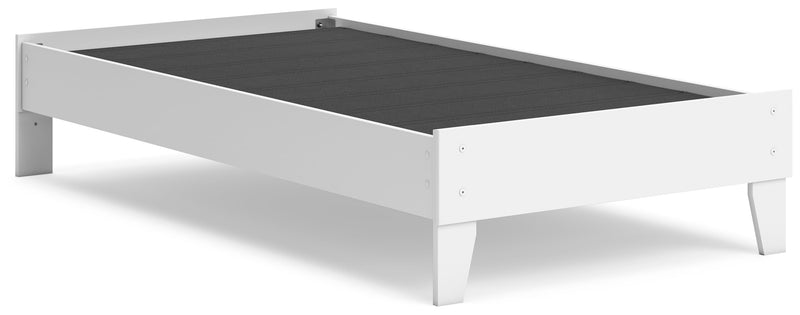 Hallityn White Twin Platform Bed - EB1810-111