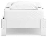 Hallityn White Twin Platform Bed - EB1810-111