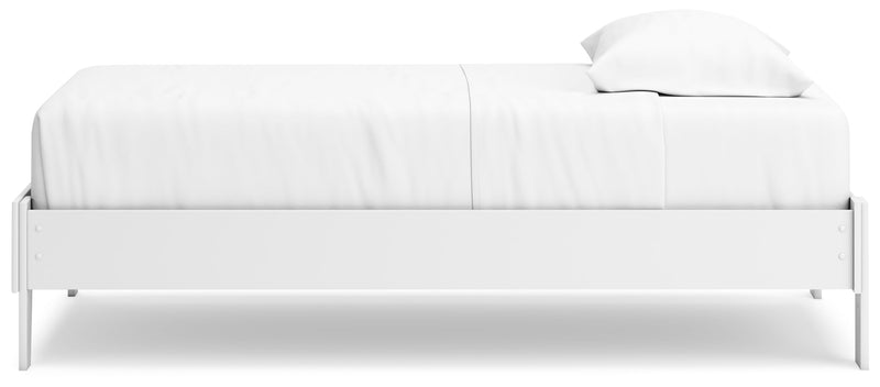 Hallityn White Twin Platform Bed - EB1810-111