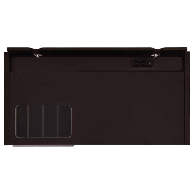 Halston 47-inch 2-drawer Office Desk with Cabinet Cappuccino - 800702