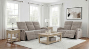 Hamilton 2-piece Chenille Manual Reclining Sofa Set Sand - 603371-S2
