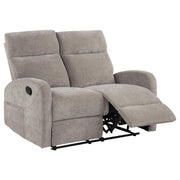 Hamilton 2-piece Chenille Manual Reclining Sofa Set Sand - 603371-S2