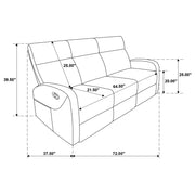 Hamilton 2-piece Chenille Manual Reclining Sofa Set Sand - 603371-S2
