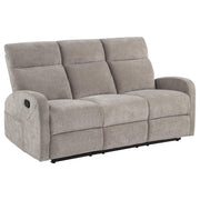 Hamilton 2-piece Chenille Manual Reclining Sofa Set Sand - 603371-S2
