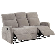 Hamilton 2-piece Chenille Manual Reclining Sofa Set Sand - 603371-S2