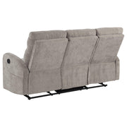 Hamilton 2-piece Chenille Manual Reclining Sofa Set Sand - 603371-S2