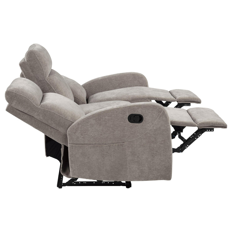 Hamilton 2-piece Chenille Manual Reclining Sofa Set Sand - 603371-S2