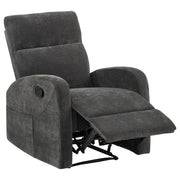 Hamilton 3-piece Chenille Manual Reclining Sofa Set Charcoal Grey - 603374-S3