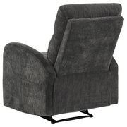 Hamilton 3-piece Chenille Manual Reclining Sofa Set Charcoal Grey - 603374-S3