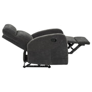 Hamilton 3-piece Chenille Manual Reclining Sofa Set Charcoal Grey - 603374-S3