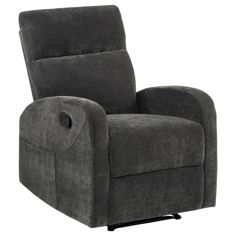 Hamilton Chenille Manual Recliner Charcoal Grey - 603376
