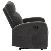 Hamilton Chenille Manual Recliner Charcoal Grey - 603376