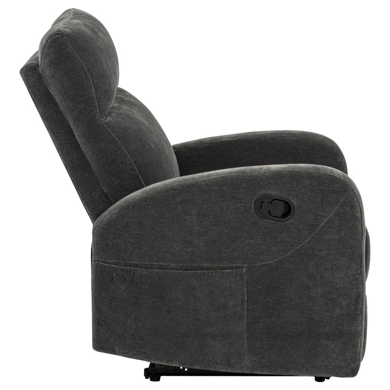 Hamilton Chenille Manual Recliner Charcoal Grey - 603376