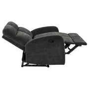 Hamilton Chenille Manual Reclining Loveseat Charcoal Grey - 603375