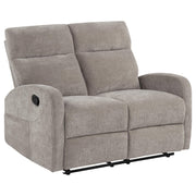 Hamilton Chenille Manual Reclining Loveseat Sand - 603372