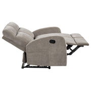 Hamilton Chenille Manual Reclining Loveseat Sand - 603372