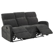 Hamilton Chenille Manual Reclining Sofa Charcoal Grey - 603374